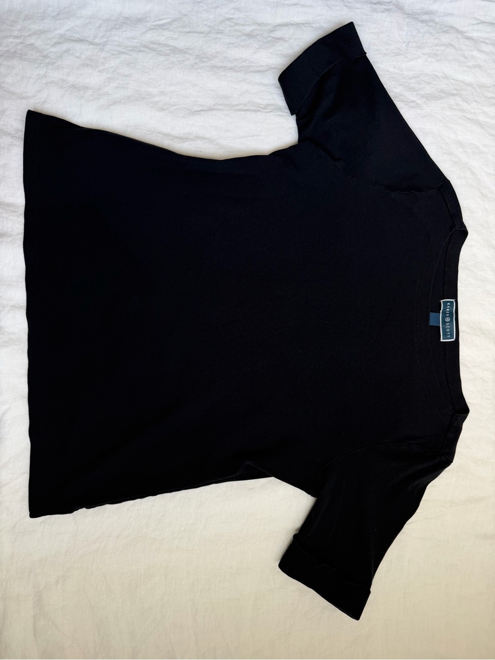 Karen Scott Black Short Sleeve Crew Neck Tee